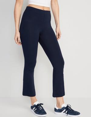 Old Navy High Waisted Cropped Flare Leggings for Women blue