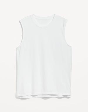 Soft-Washed Muscle Tank Top for Men white