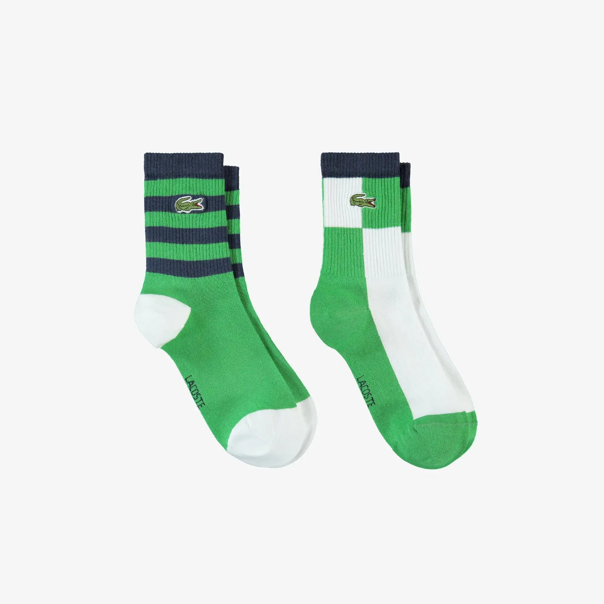 Lacoste Unisex Renk Bloklu Yeşil Çorap. 1