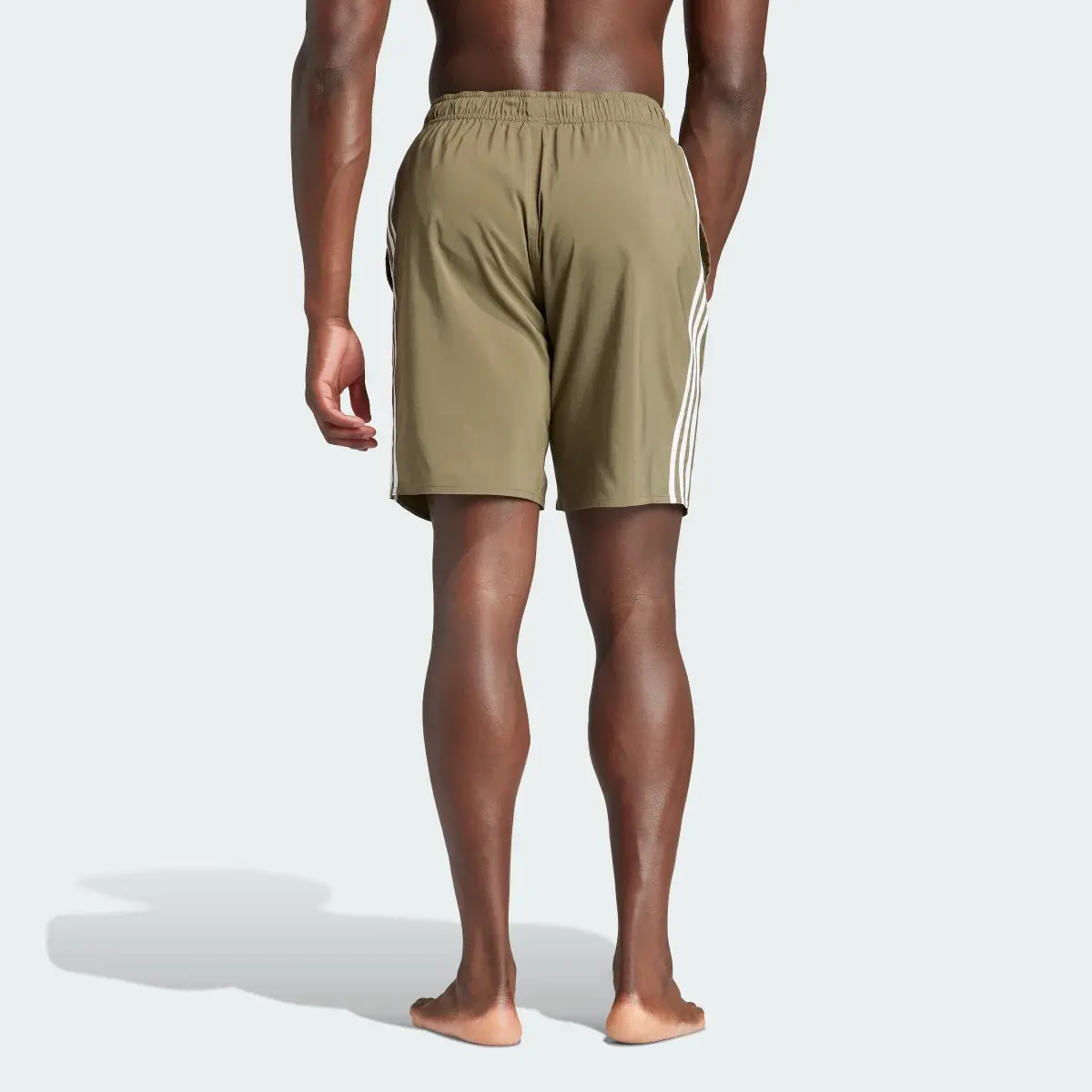 Adidas 3-Stripes CLX Swim Shorts. 2