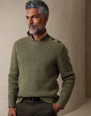 Cala Marled Cotton-Blend Sweater green