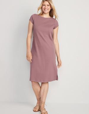 Old Navy Maternity Rib-Knit Midi Nursing Dress pink