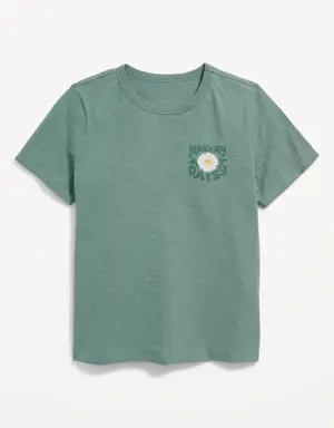 EveryWear Slub-Knit Graphic T-Shirt for Women green