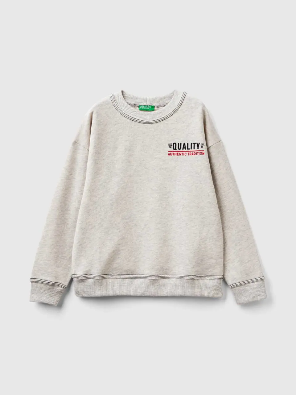 Benetton oversized sweatshirt with print. 1