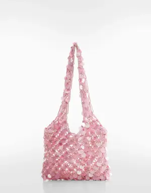 Sequined net bag