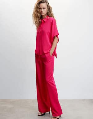 Flowy straight-fit trousers