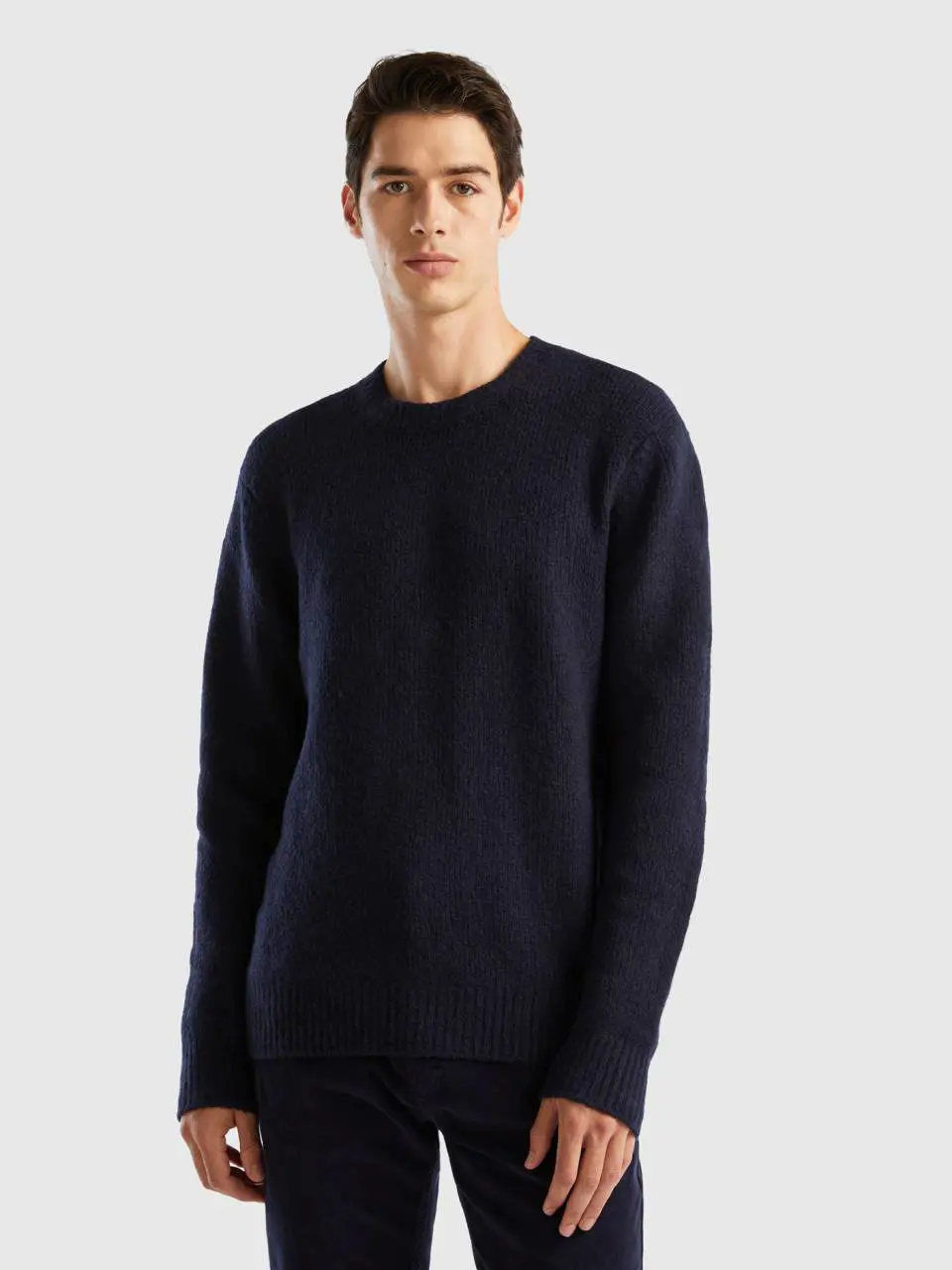 Benetton bouclé crew neck sweater. 1