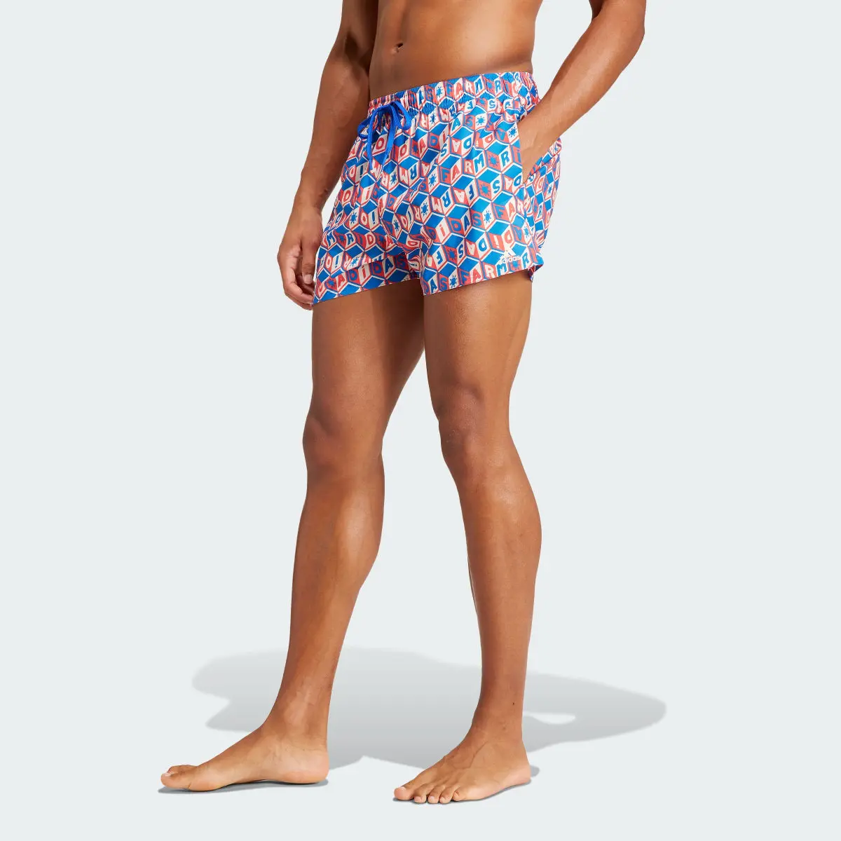 Adidas FARM Rio 3-Stripes CLX Swim Shorts. 2