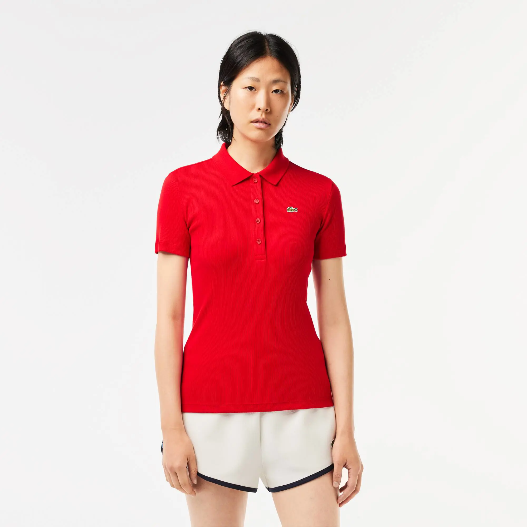 Lacoste Women’s Lacoste Slim Fit Organic Cotton Polo Shirt. 1