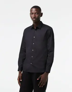 Lacoste Camisa slim fit em popelina de algodão com colarinho francês Lacoste para homem