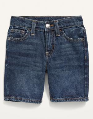 Loose Non-Stretch Jean Shorts for Toddler Boys blue