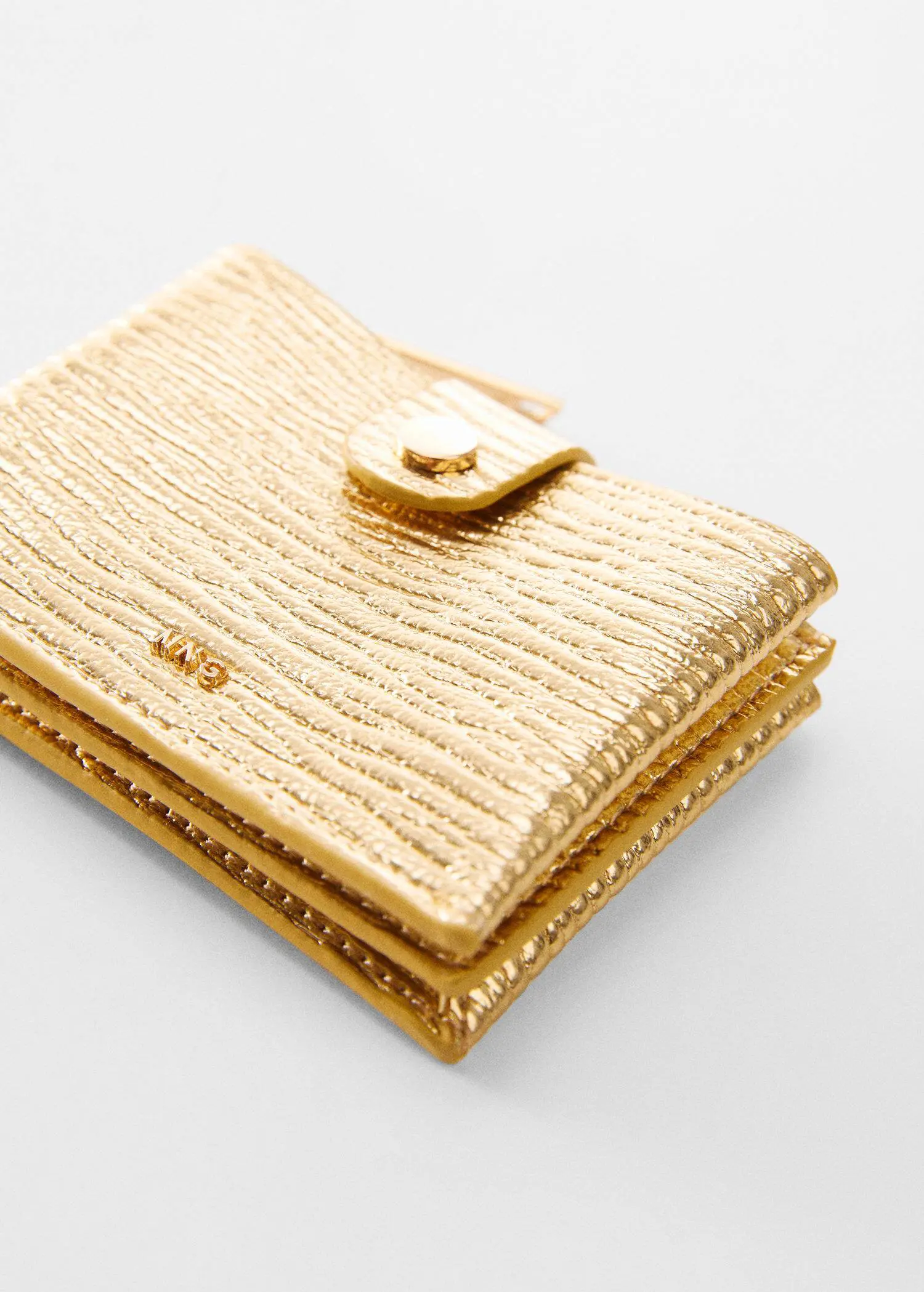 Mango Textured card holder with embossed logo. 3