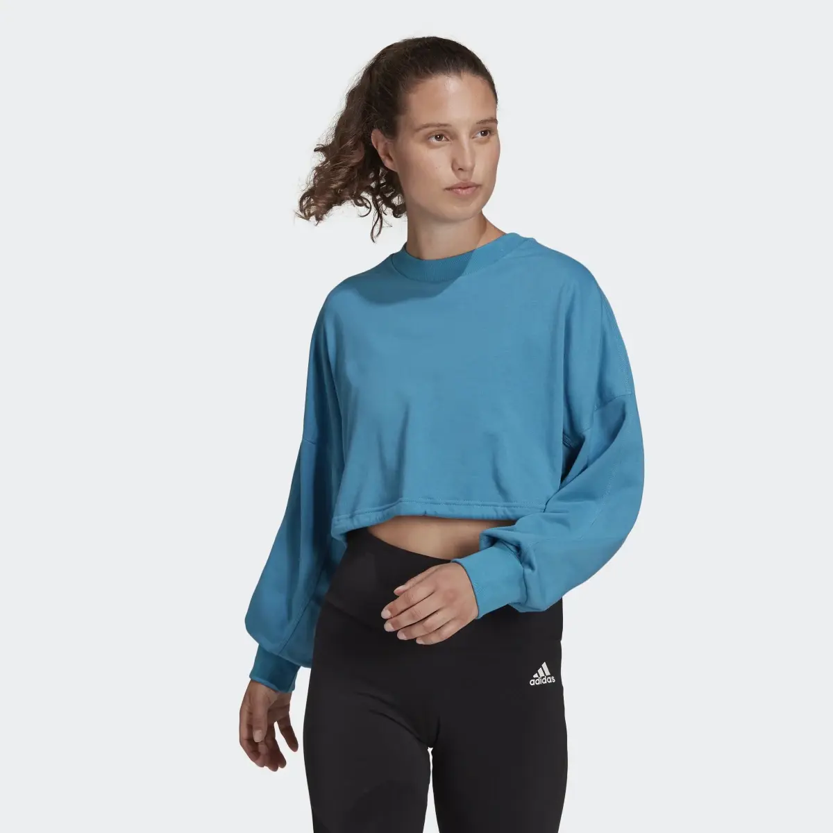 Adidas Sportswear Studio Lounge Summer Sweatshirt. 2