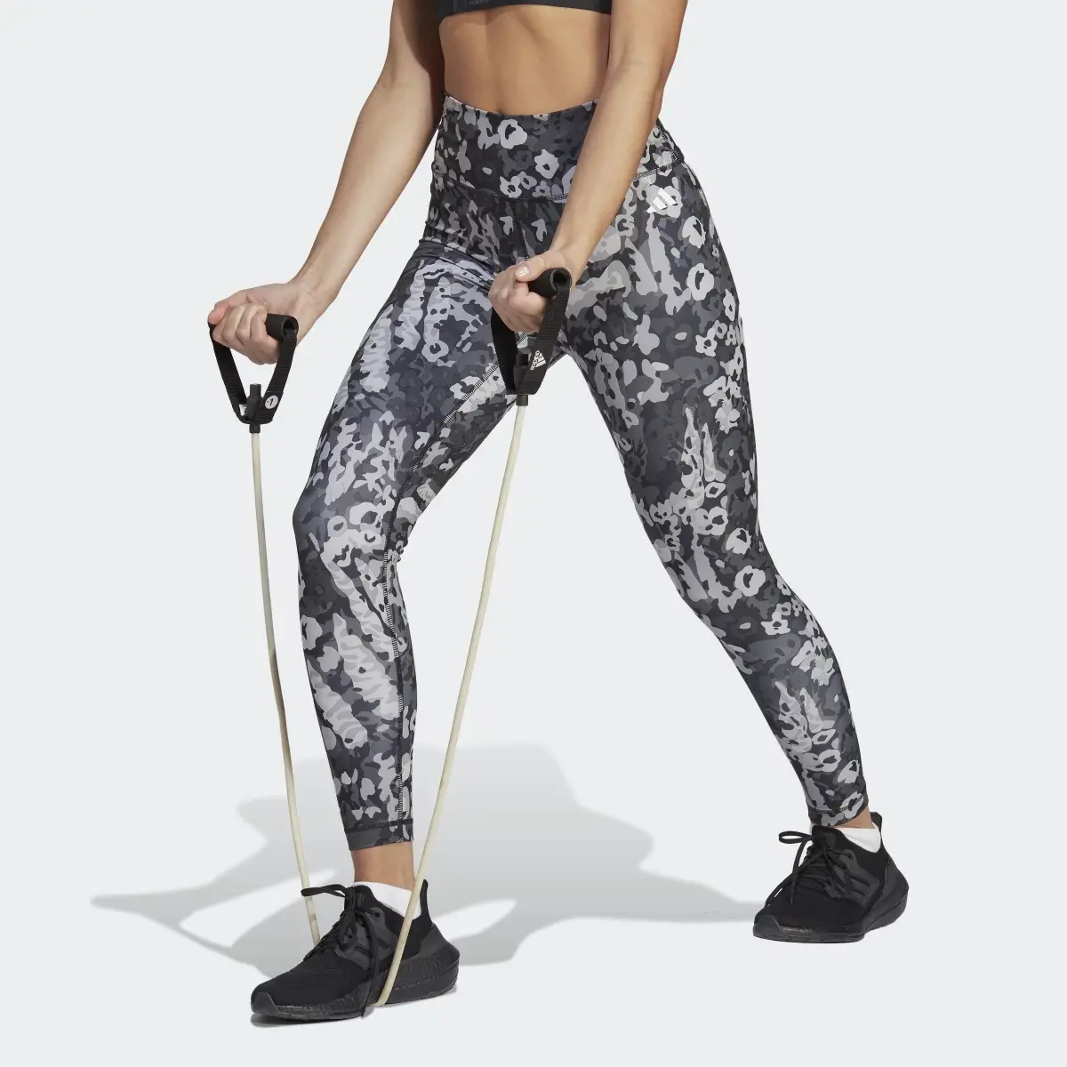 Adidas Train Essentials Printed High-Waisted 7/8 Leggings. 1