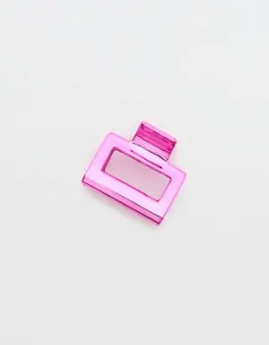 Pink Chrome Claw Clip