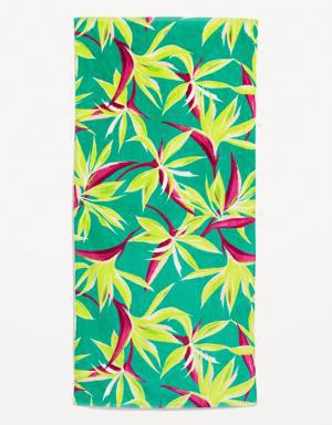 Printed Loop-Terry Beach Towel for the Family green