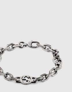 Silver bracelet with Interlocking G