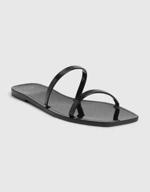 Two-Strap Jelly Sandals black