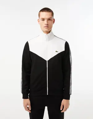 Lacoste Sweatshirt Jogger com zip classic fit Lacoste Colorblock para homem