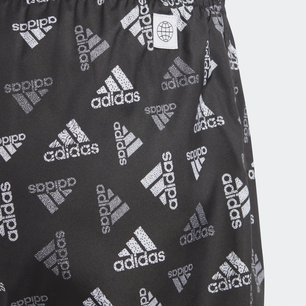 Adidas Logo Print CLX Badeshorts. 3
