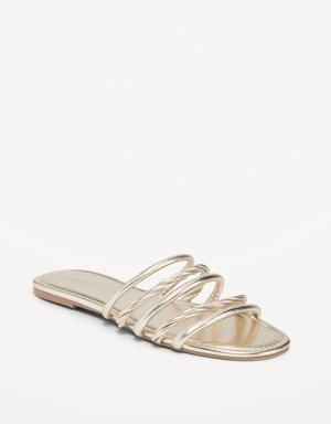 Old Navy Faux-Leather Tubular-Twist Sandals for Women gold