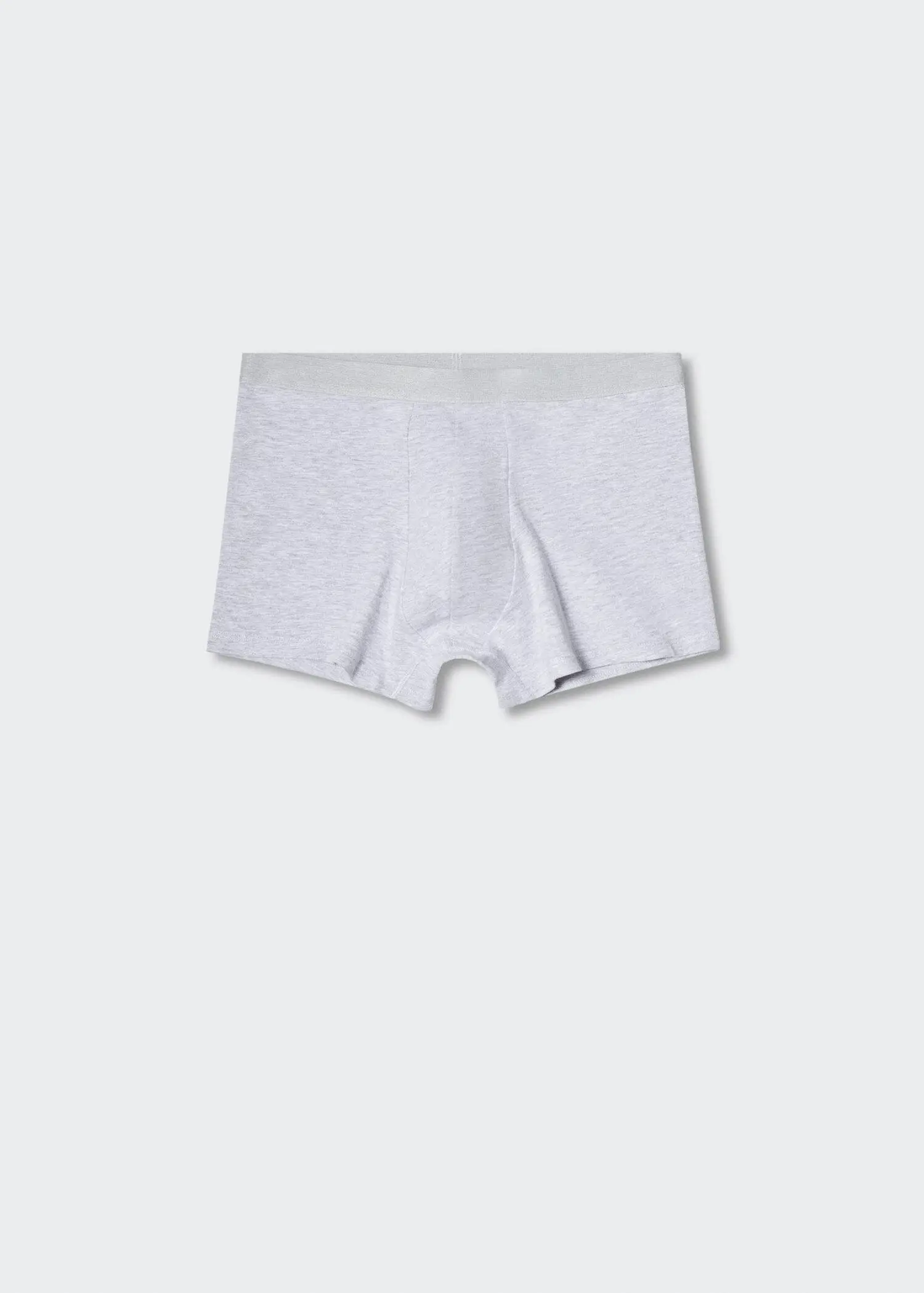 Mango 3-pack cotton boxers. a pair of white boxers shorts on a white background. 