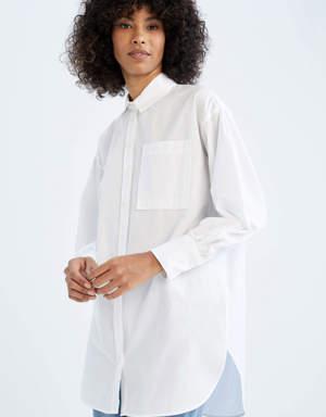 Relax Fit Basic Uzun Kollu Gömlek Tunik