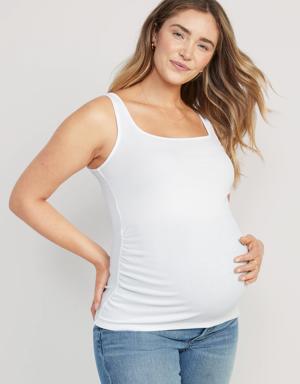 Old Navy Maternity Square Neck Tank Top white