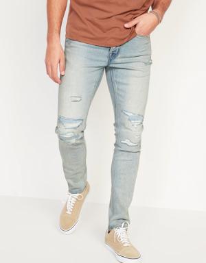 Skinny Built-In Flex Ripped Jeans for Men blue