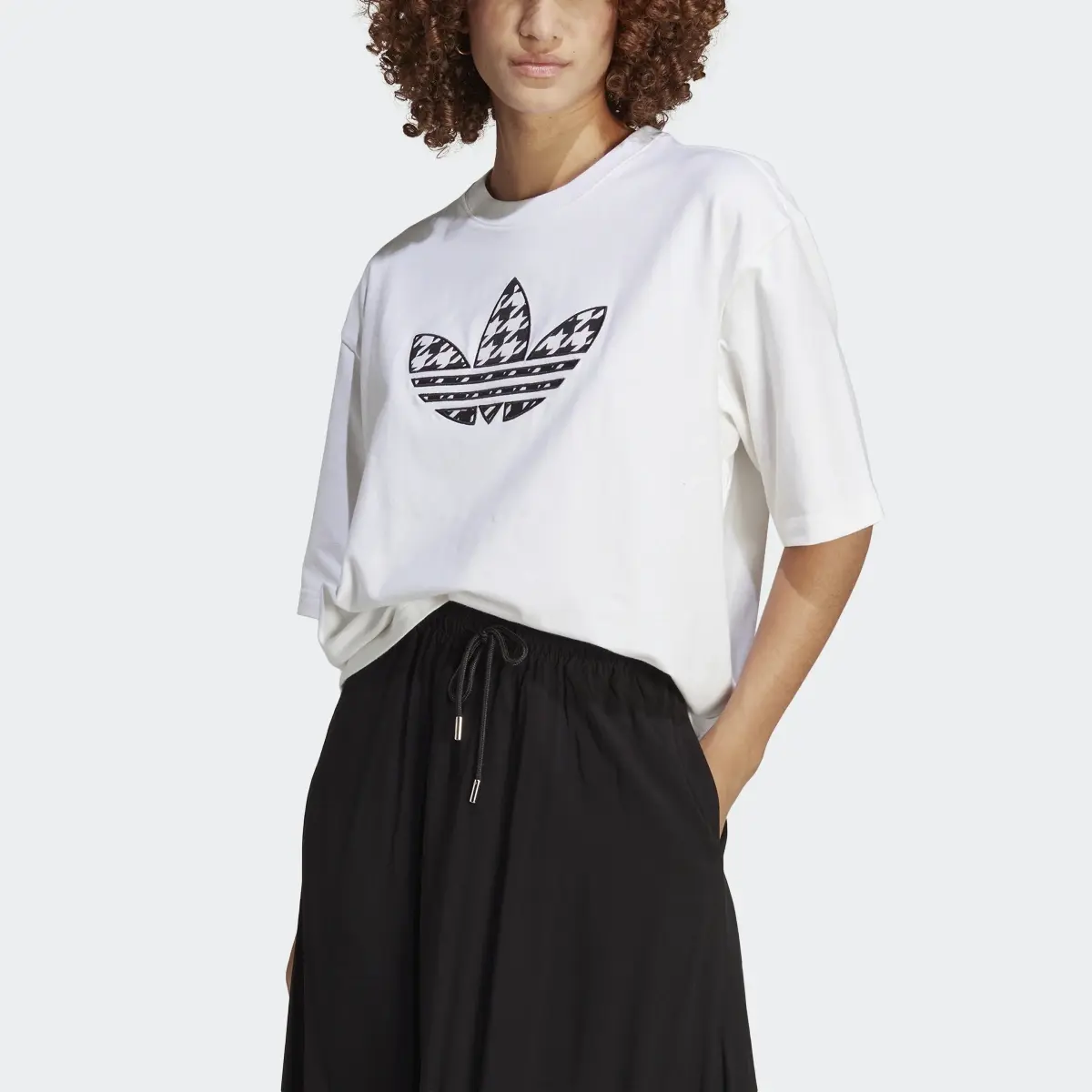 Adidas T-shirt Originals Houndstooth Trefoil Infill. 1