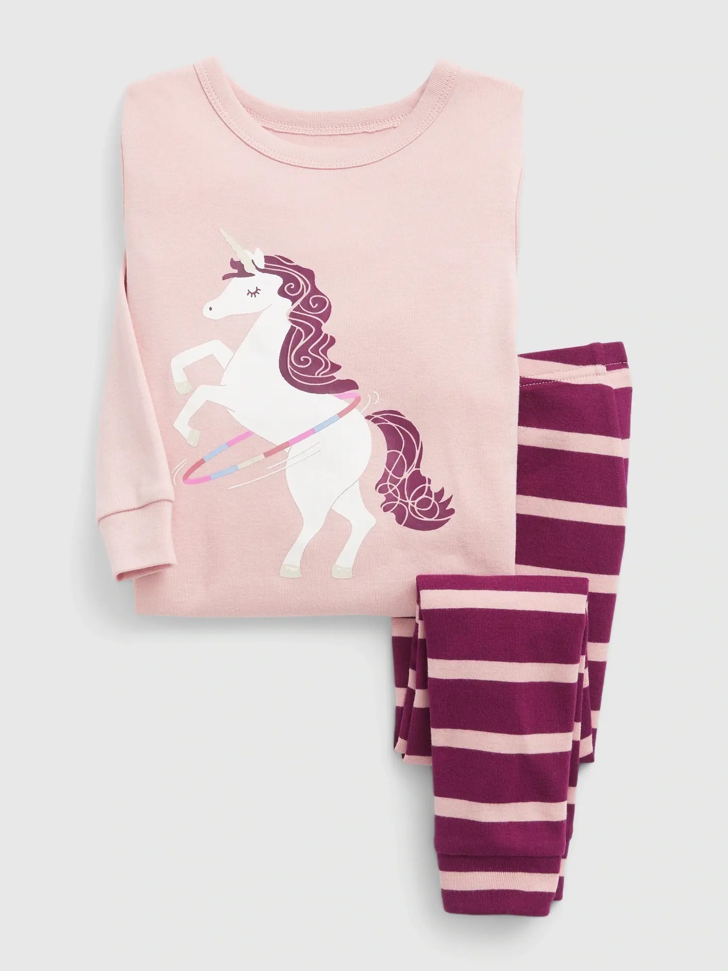 Gap babyGap 100% Organic Cotton Unicorn PJ Set pink. 1