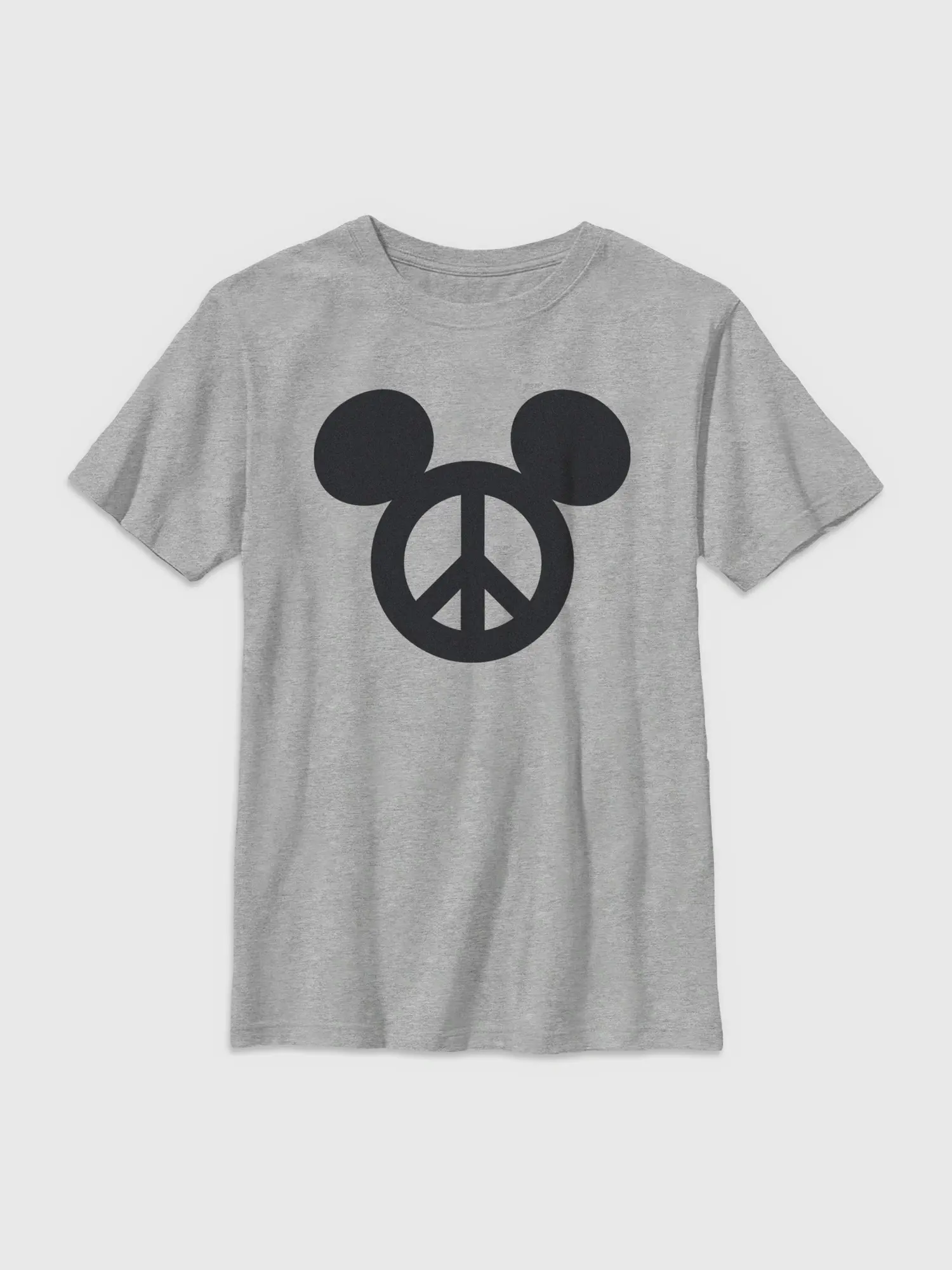 Gap Kids Mickey Mouse Peace Sign Tee gray. 1