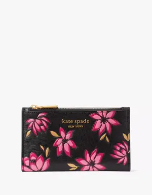 Morgan Winter Blooms Embossed Small Slim Bifold Wallet