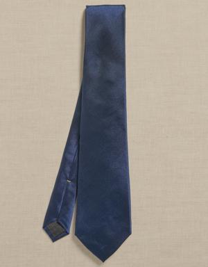 7-Fold Silk Tie blue