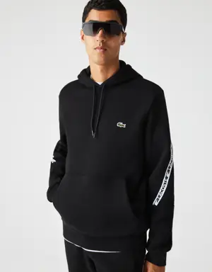 Men's Lacoste Classic Fit Printed Bands Hooded Sweatshirt