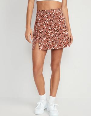 Old Navy Extra High-Waisted PowerChill Skort for Women brown