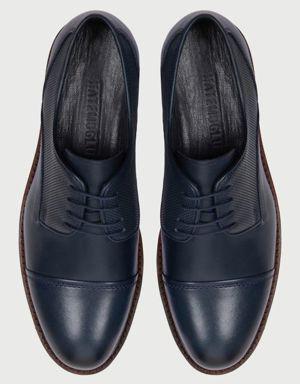 Lacivert %100 Deri Klasik Ayakkabı