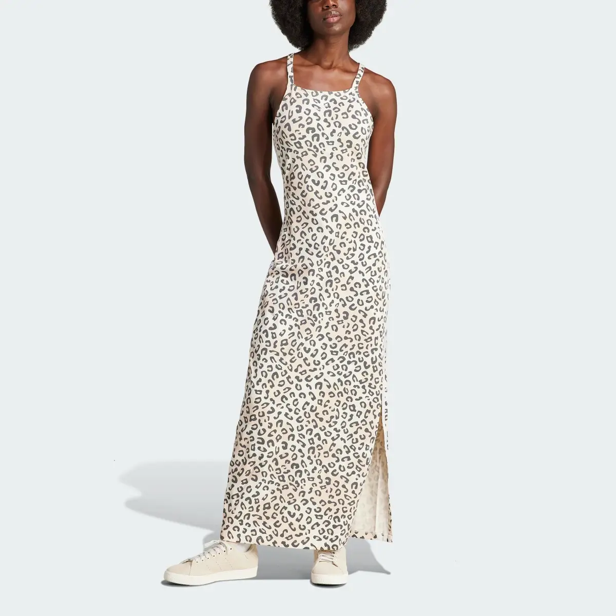 Adidas Vestido largo adidas Originals Leopard Luxe Maxi 3 bandas. 1