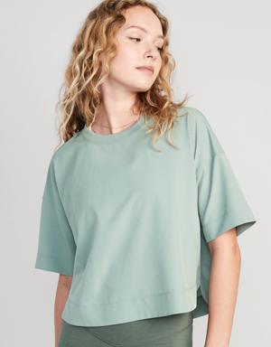 StretchTech Cropped T-Shirt for Women green