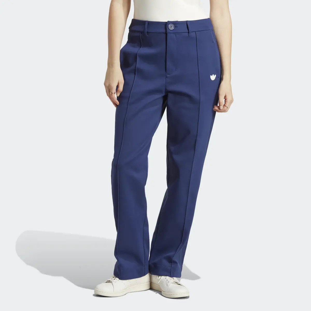 Adidas Blue Version Club High-Waisted Tracksuit Bottoms. 1
