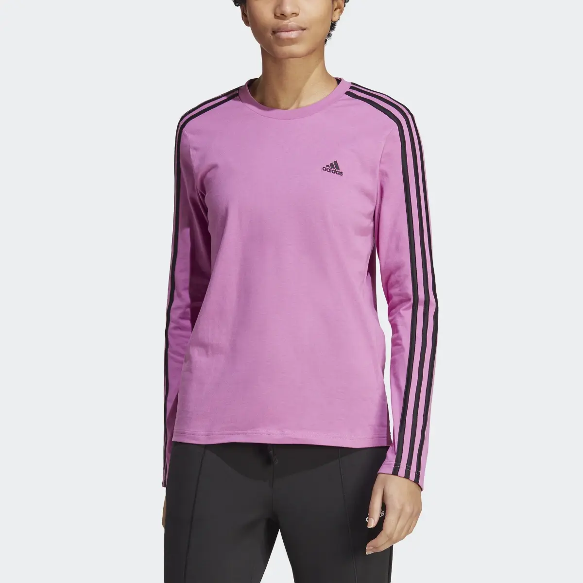 Adidas Essentials 3-Stripes Long Sleeve Tee. 1