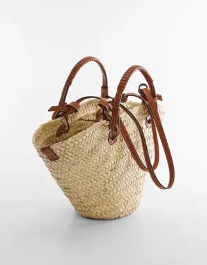 Small raffia carrycot bag