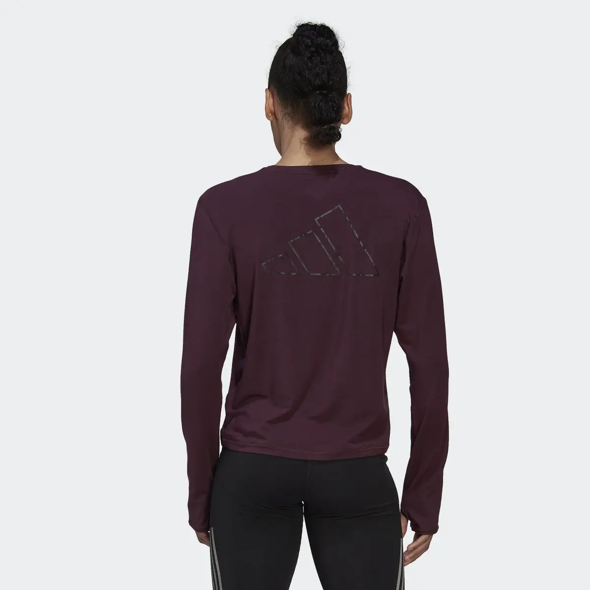 Adidas Run Icons Made with Nature Running Long-Sleeve Top. 3