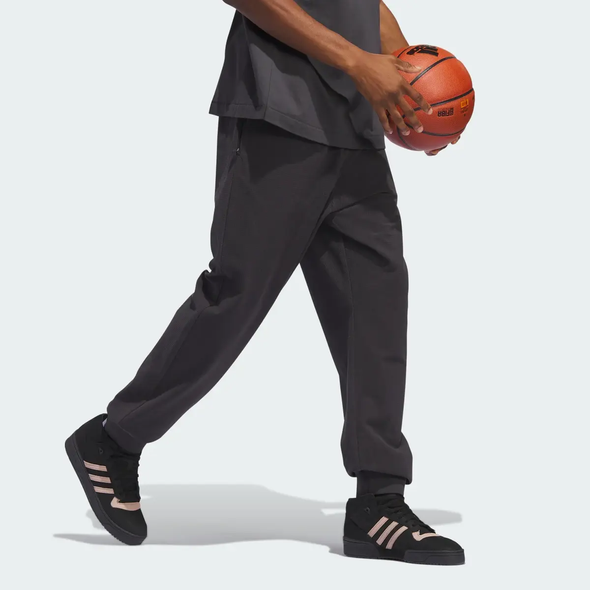 Adidas Basketball Brushed Track Pants. 3