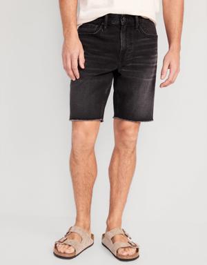 Slim Built-In Flex Black Cut-Off Jean Shorts for Men -- 9.5-inch inseam black