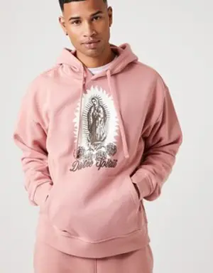 Forever 21 Divine Spirit Graphic Hoodie Mauve/Multi