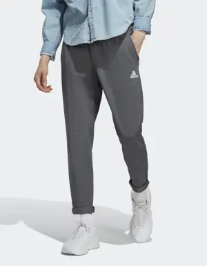 Adidas Pants Essentials Tejido Jersey Pierna Cónica Dobladillo Abierto