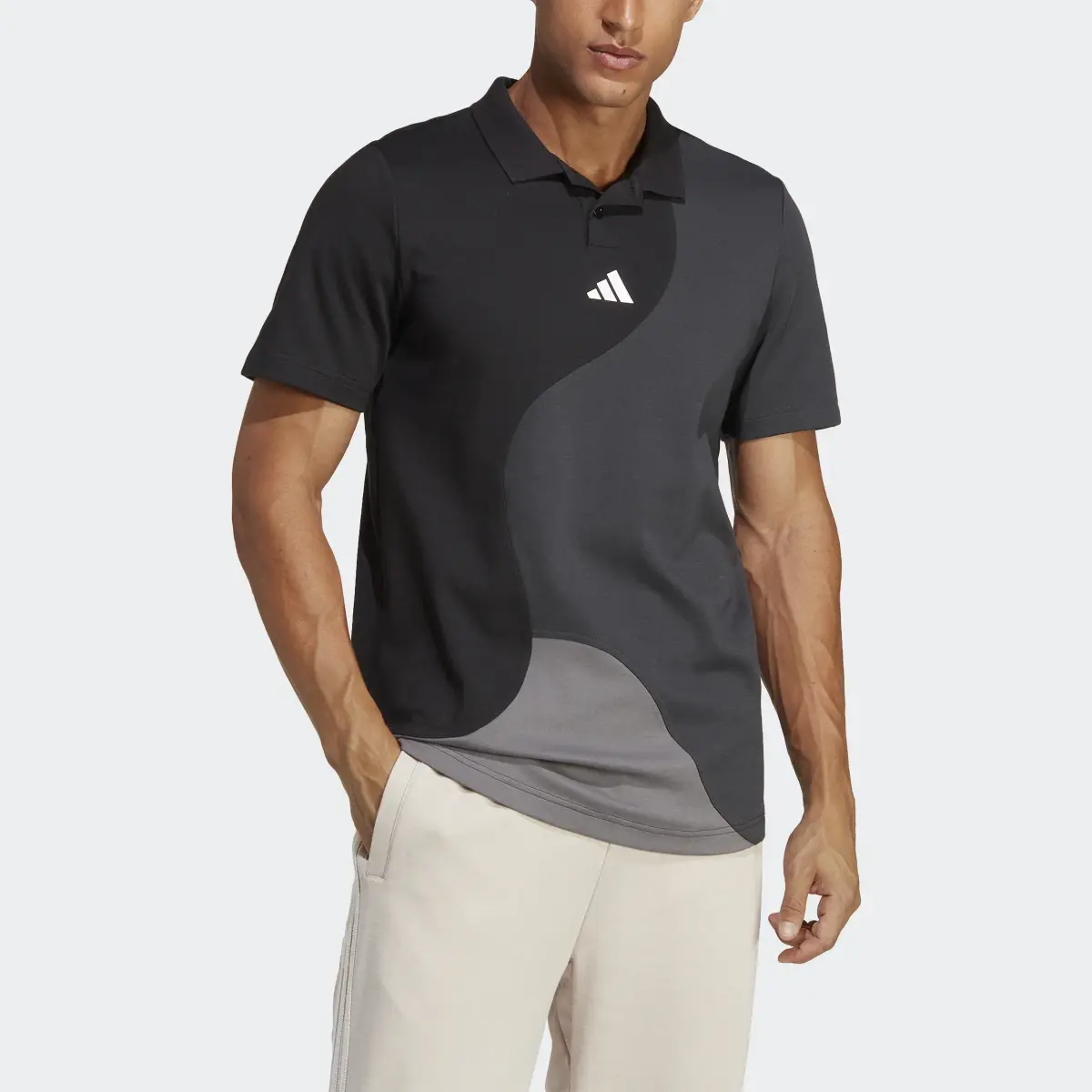On Clubhouse polo カプセルコレクション Adidas - Clubhouse Premium Classic Tennis Colorblock Polo Shirt