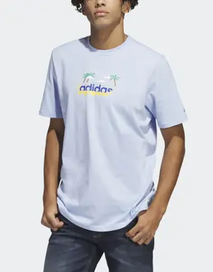 Adidas Linear Beach-Bit Short Sleeve Graphic Tee