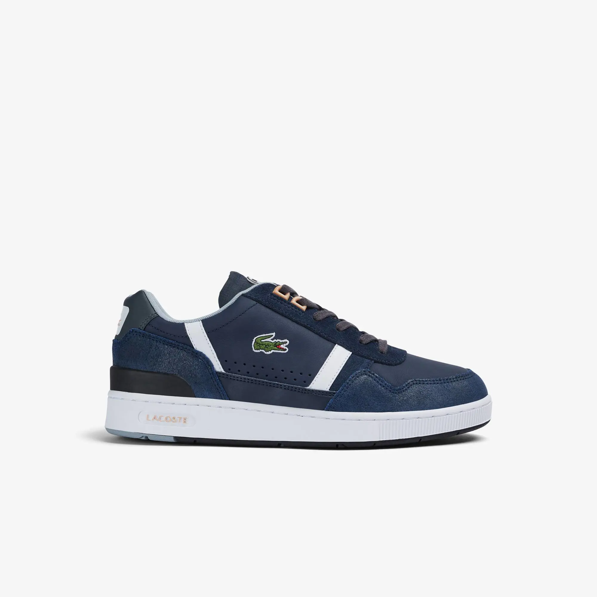 Lacoste Men's Lacoste T-Clip Leather and Suede Trainers. 1